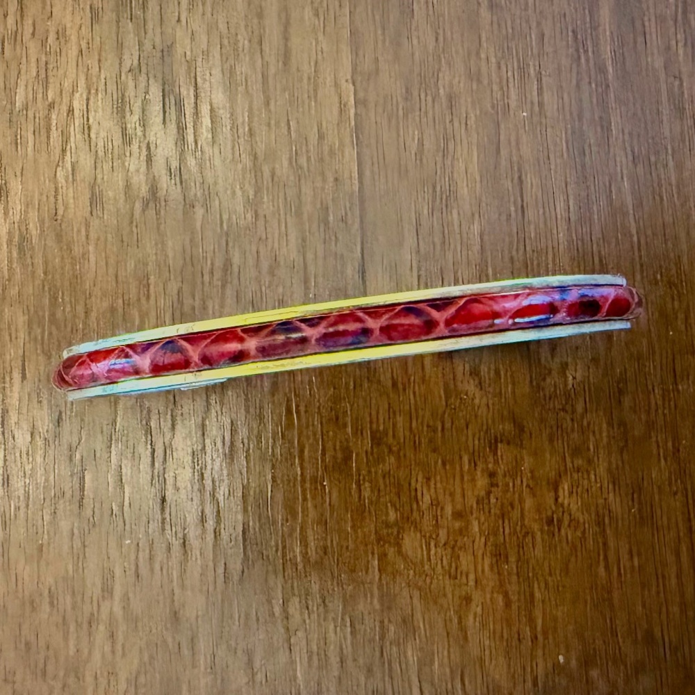 Salamander France Red and Gold Cuff Bracelet